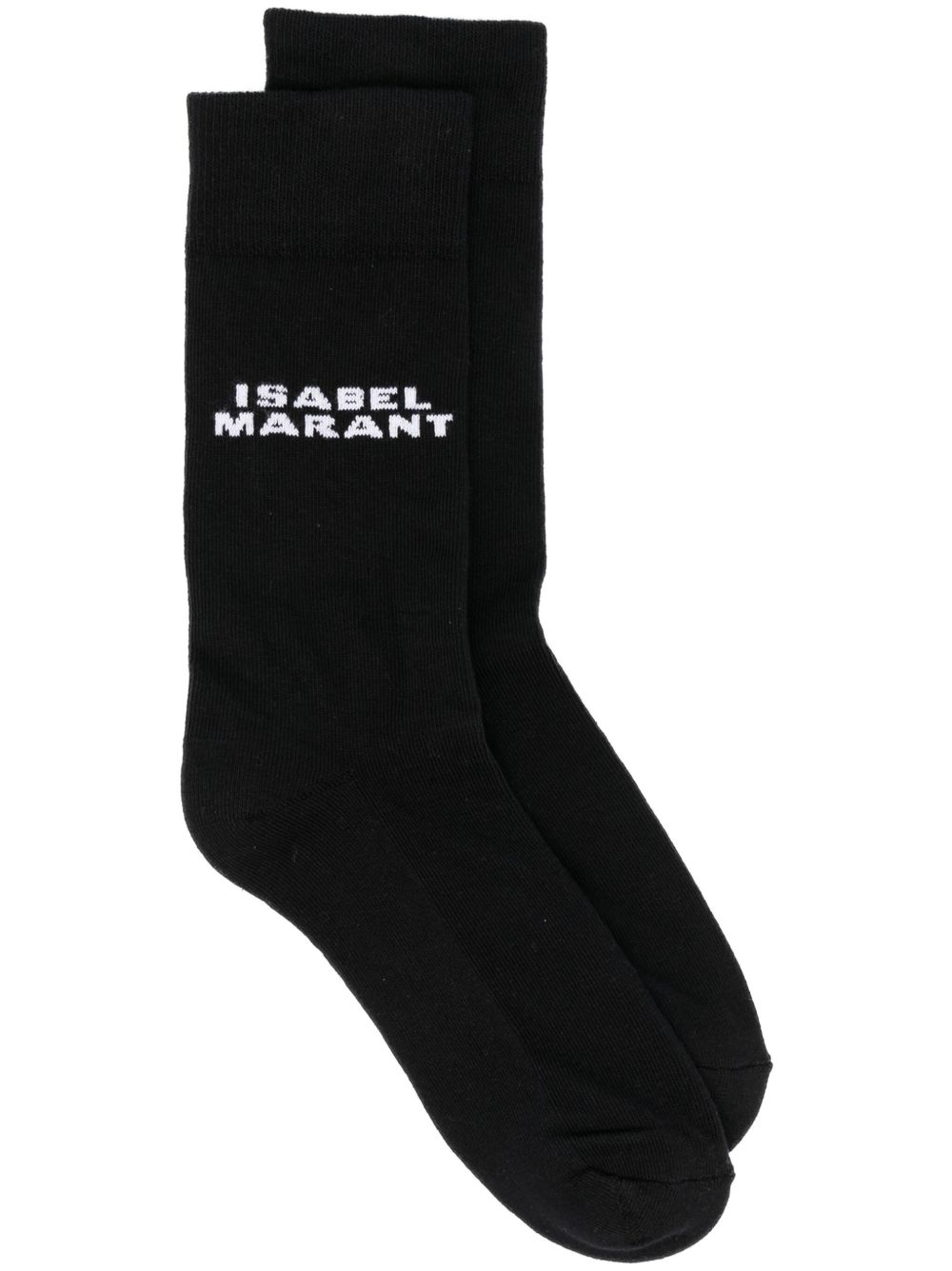 ISABEL MARANT Dawi logo嵌花针织袜 - 黑色