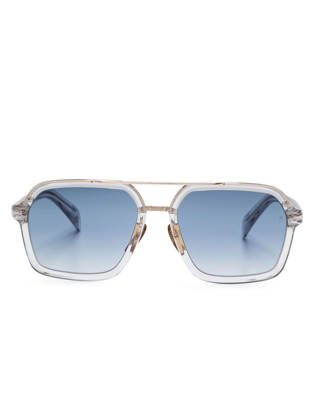 Eyewear by David Beckham 飞行员镜框太阳眼镜 - 灰色