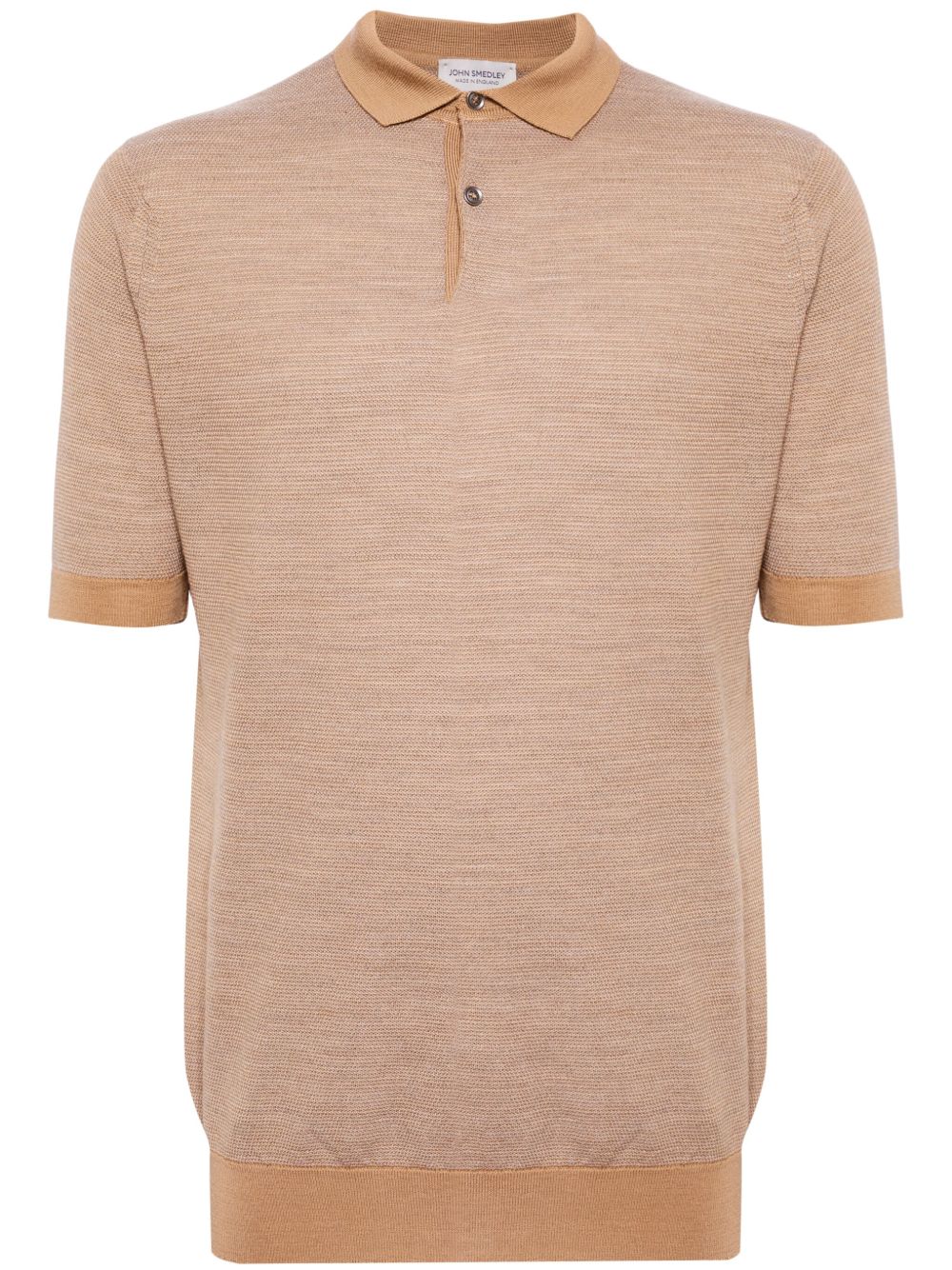 John Smedley 短袖羊毛polo衫 - 褐色