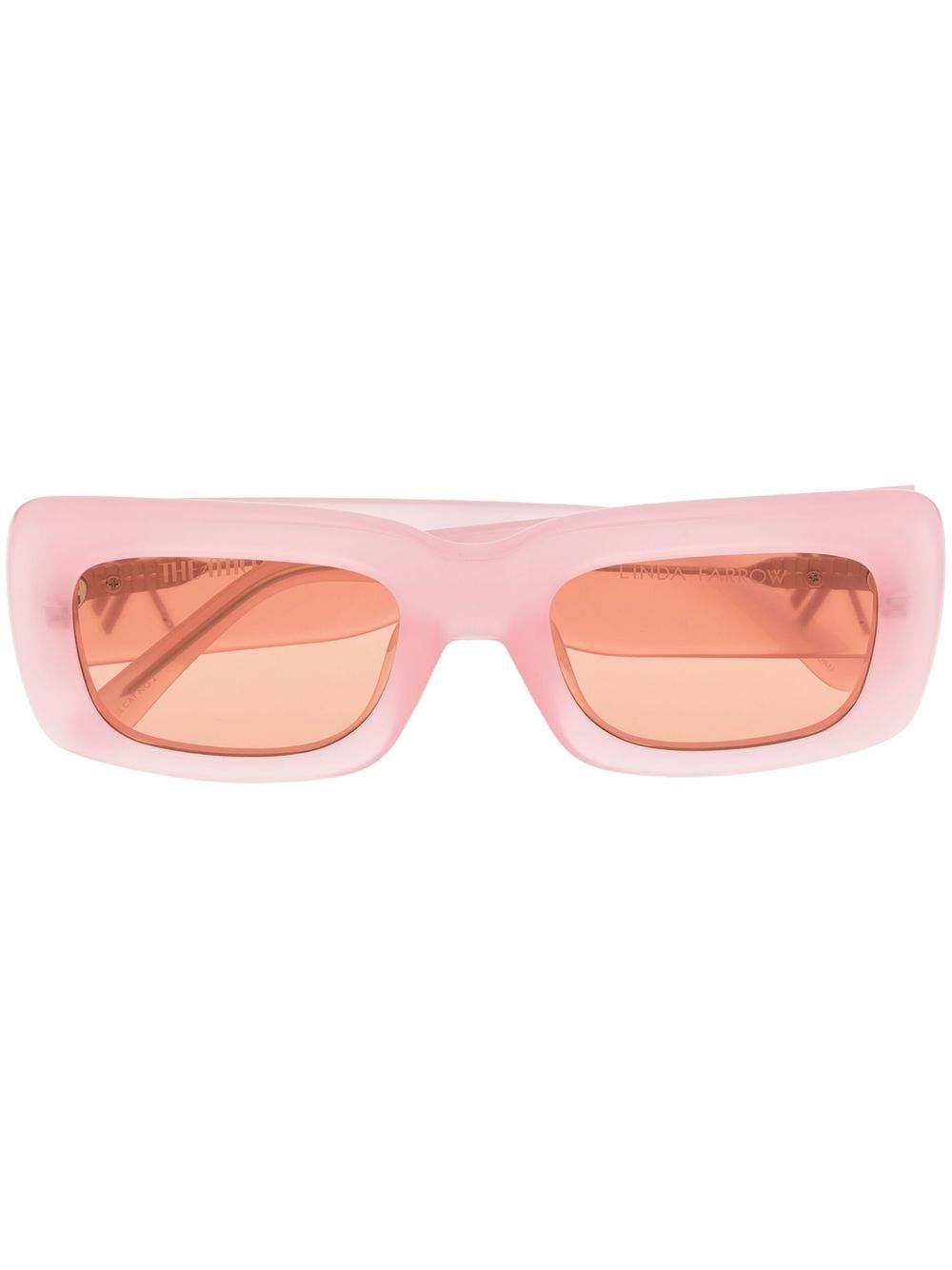 Linda Farrow x The Attico Marfa 方框太阳眼镜 - 粉色