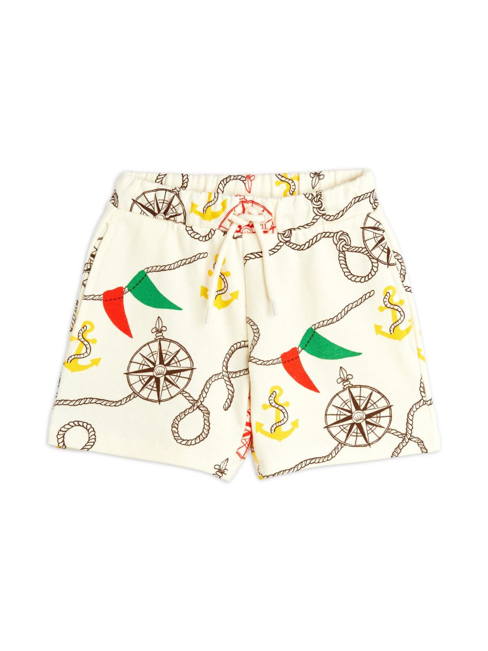 Mini Rodini Nautical 印花棉短裤 - 白色