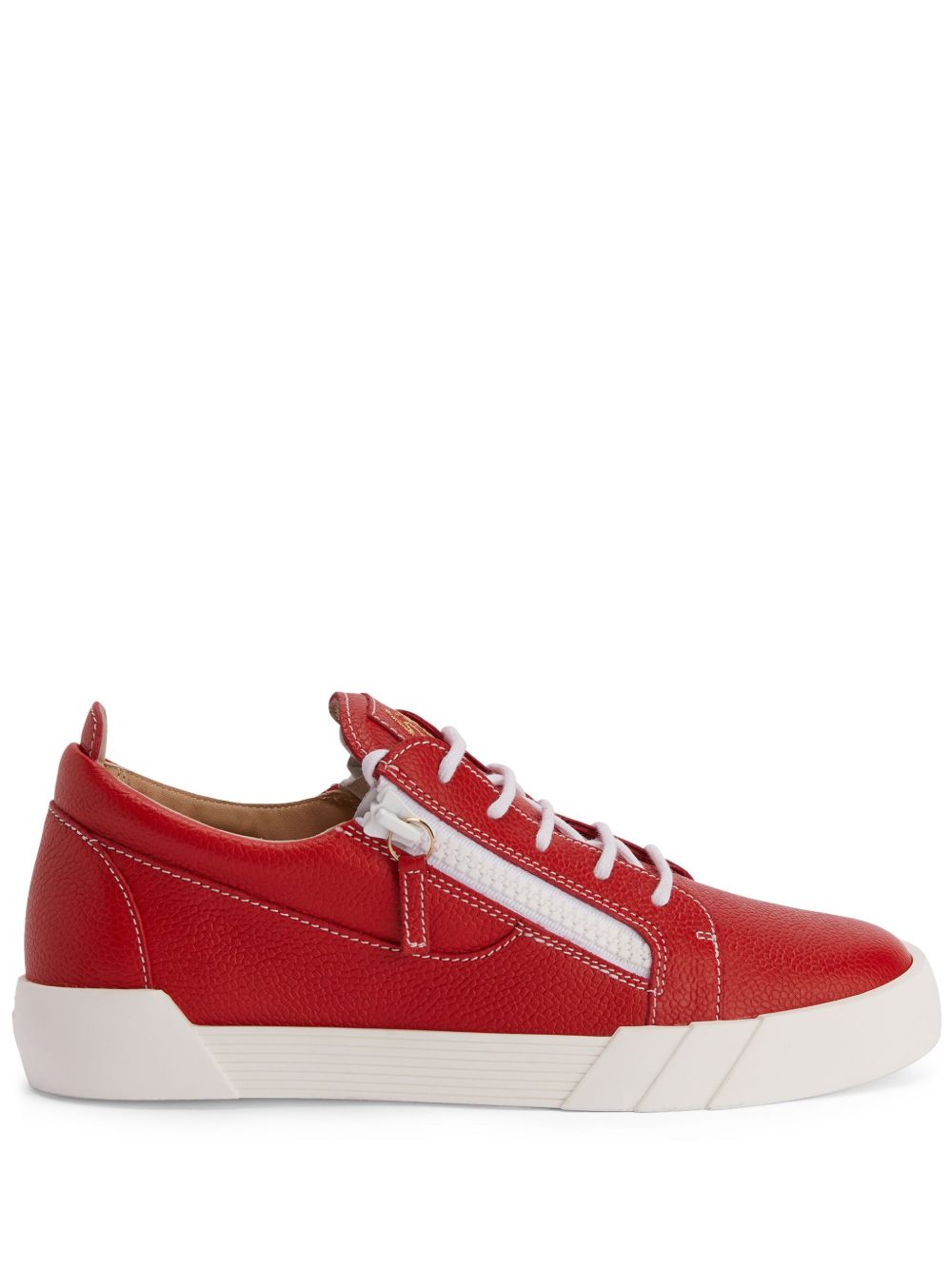 Giuseppe Zanotti Frankie 皮质运动鞋 - 红色