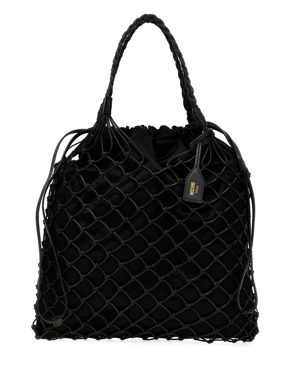 Moschino 编织手提包 - 黑色