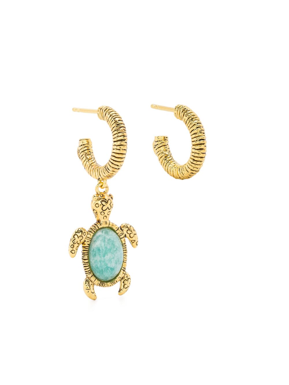Aurelie Bidermann turtle-pendant dangle earrings - 金色