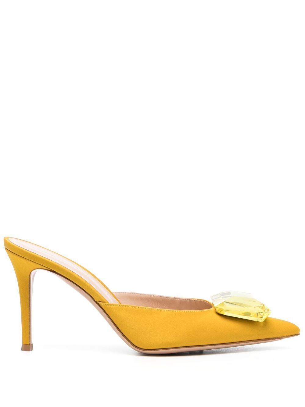 Gianvito Rossi Jaipur 中跟穆勒鞋 - 黄色