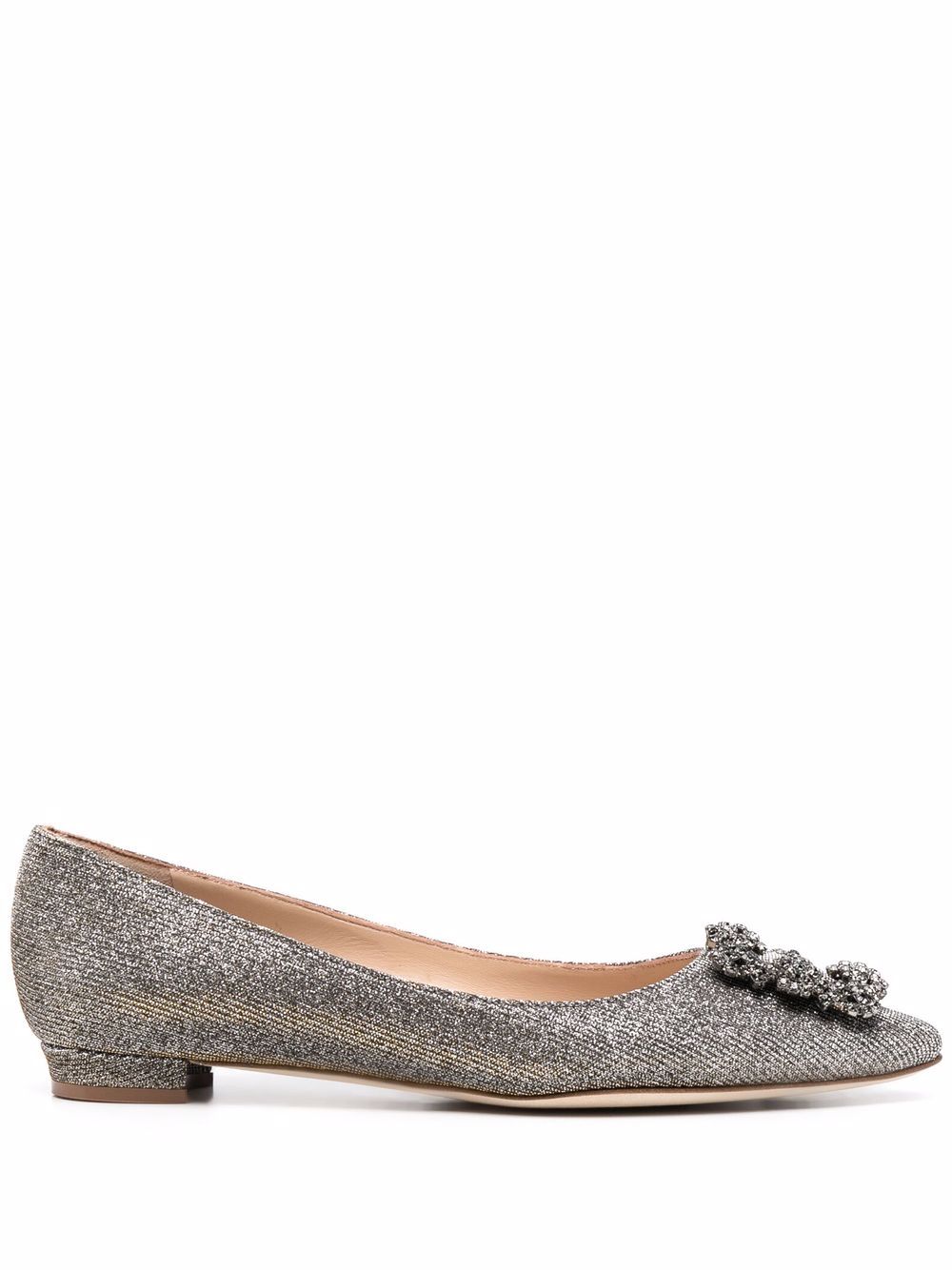 Manolo Blahnik Hangisi 平底鞋 - 银色