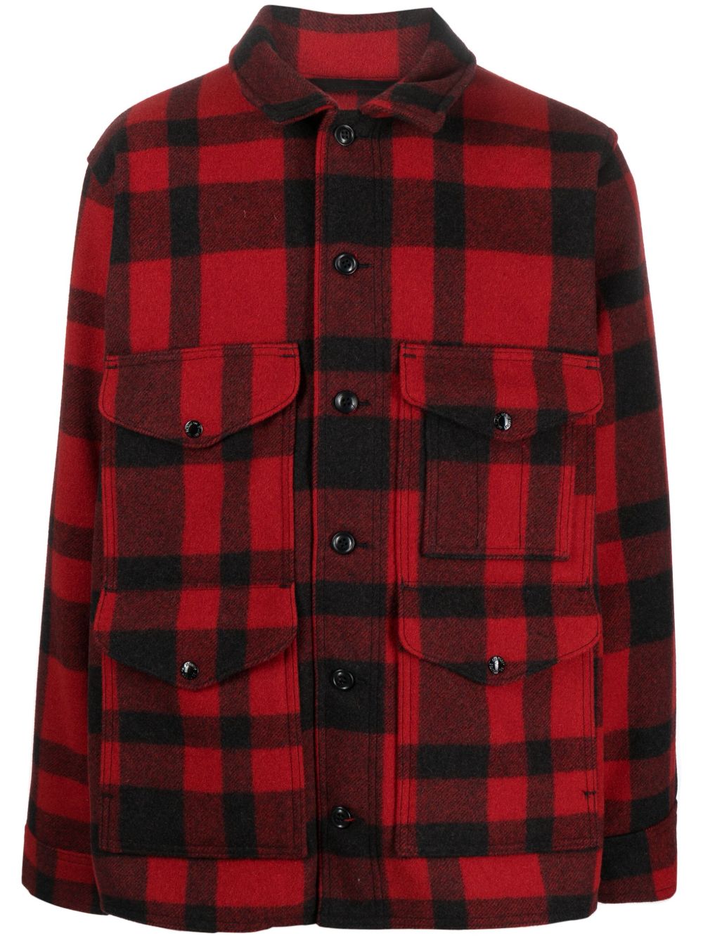 Filson Mackinaw 格纹羊毛衬衫式夹克 - 红色