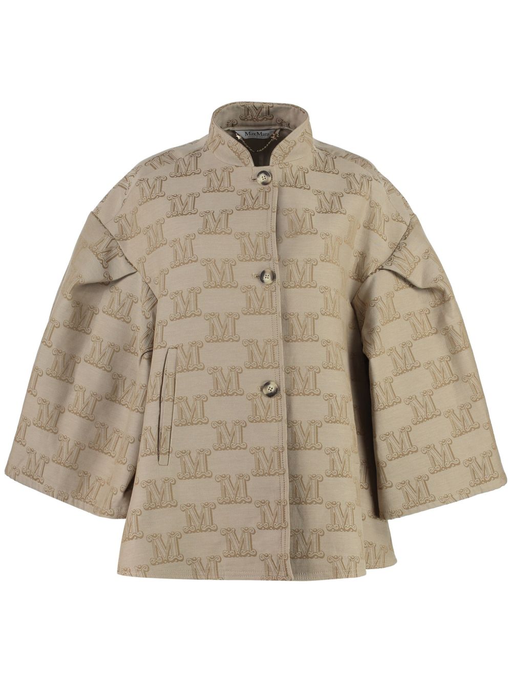 Max Mara 棉斗篷式外套 - 中性色