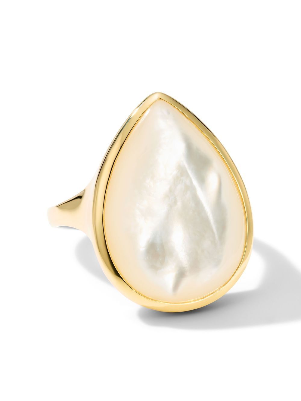 IPPOLITA Rock Candy 18K黄金泪滴形珍珠母戒指 - 金色