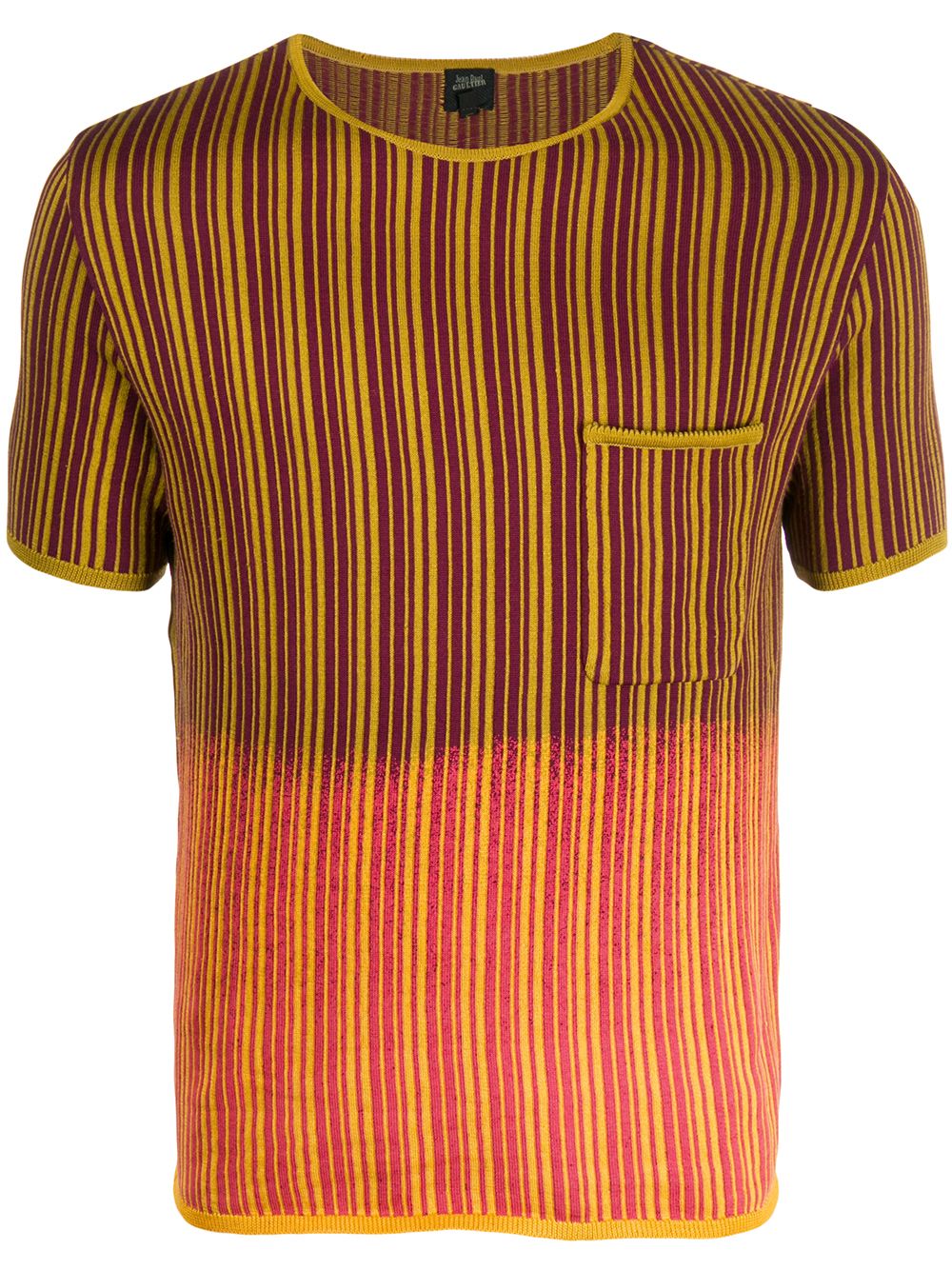 Jean Paul Gaultier Pre-Owned 条纹针织T恤 - 绿色