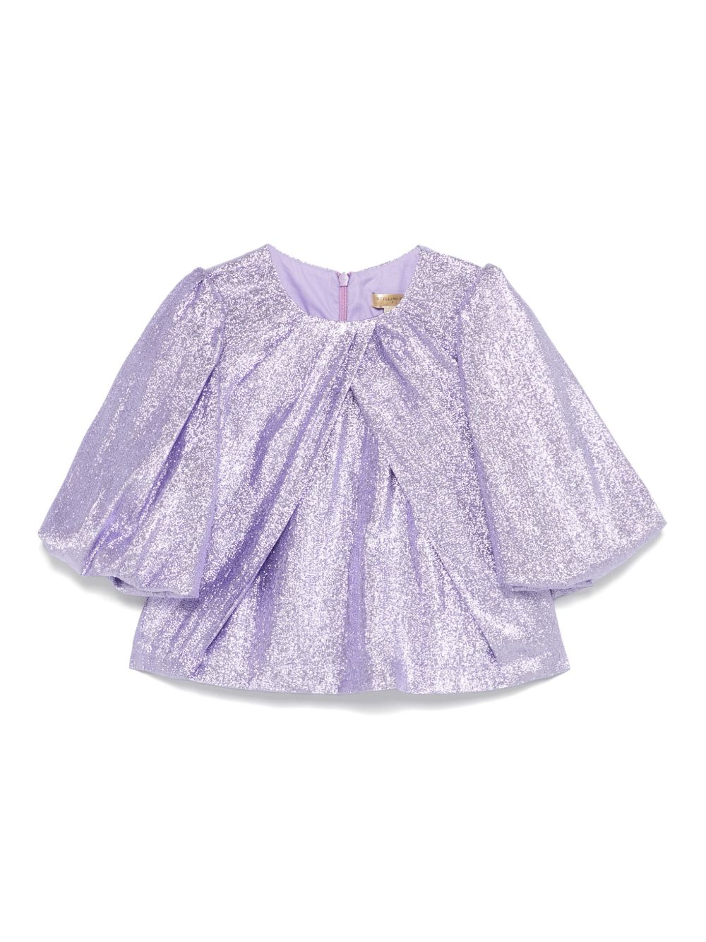 Stella McCartney Kids 金属丝面料效果罩衫 - 紫色