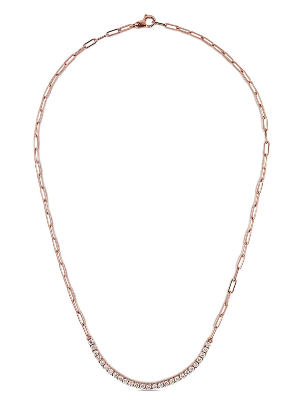 Jewels Aficionado 18K玫瑰金钻石链式项链 - 粉色