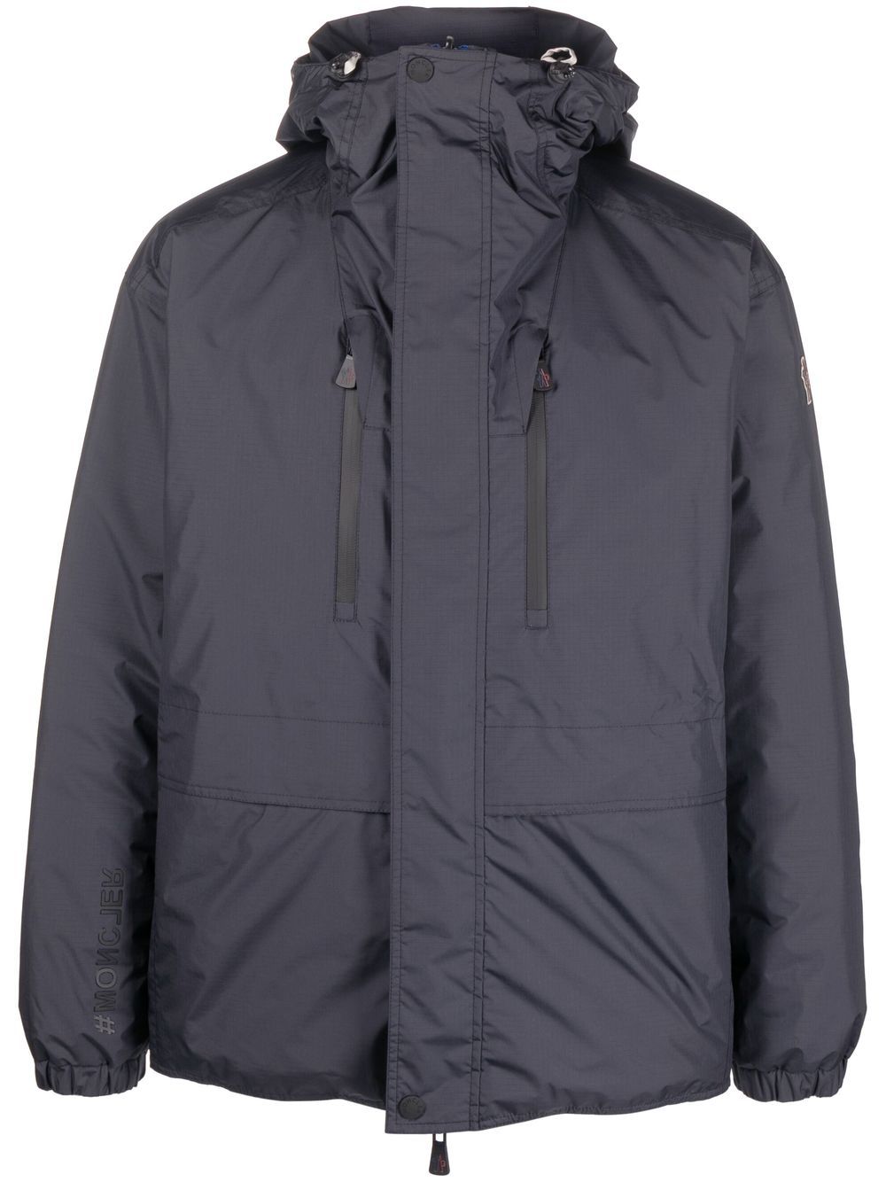Moncler Grenoble 拉链连帽夹克 - 蓝色