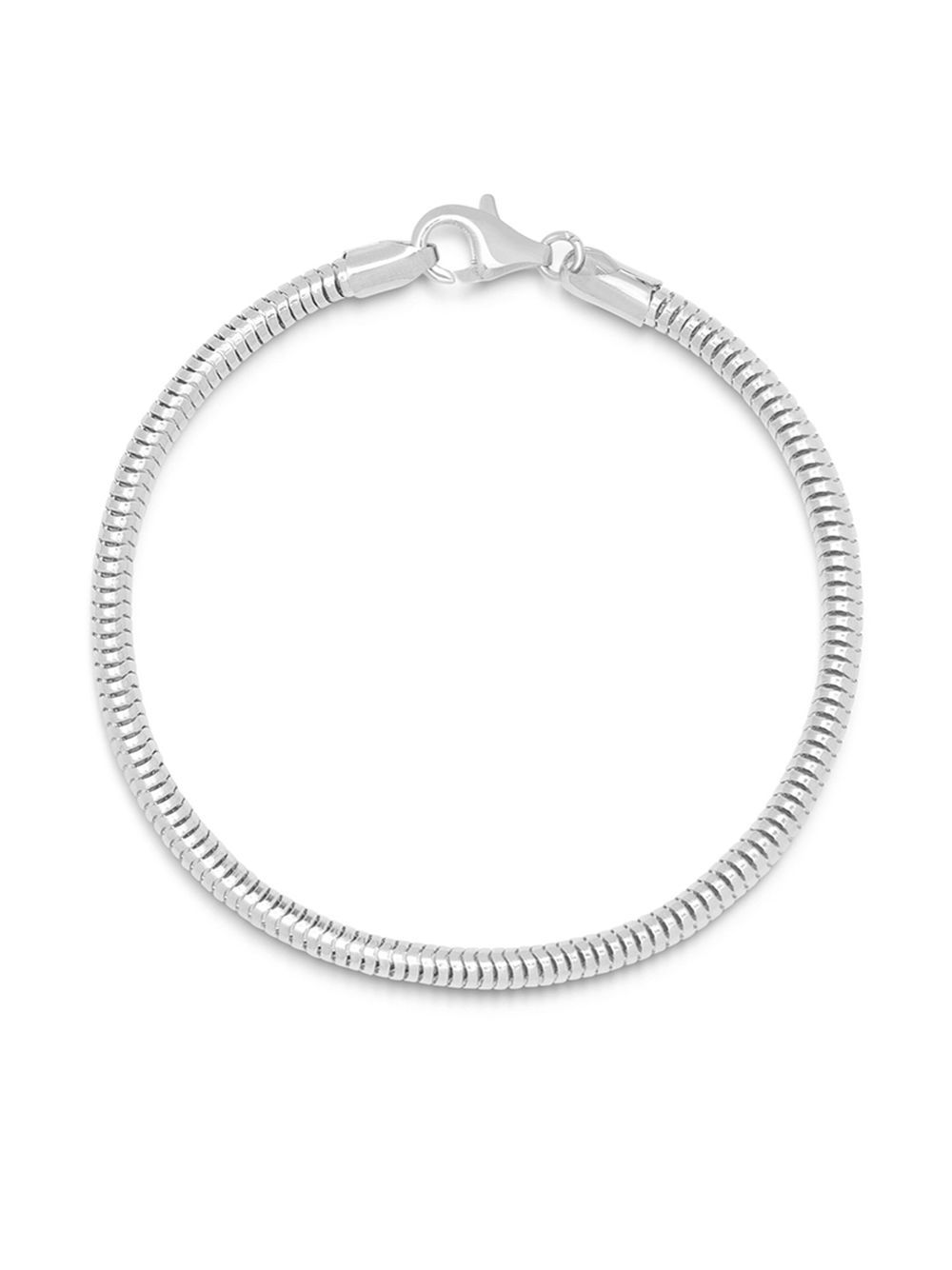 Nialaya Jewelry 圆形链式手链 - 银色