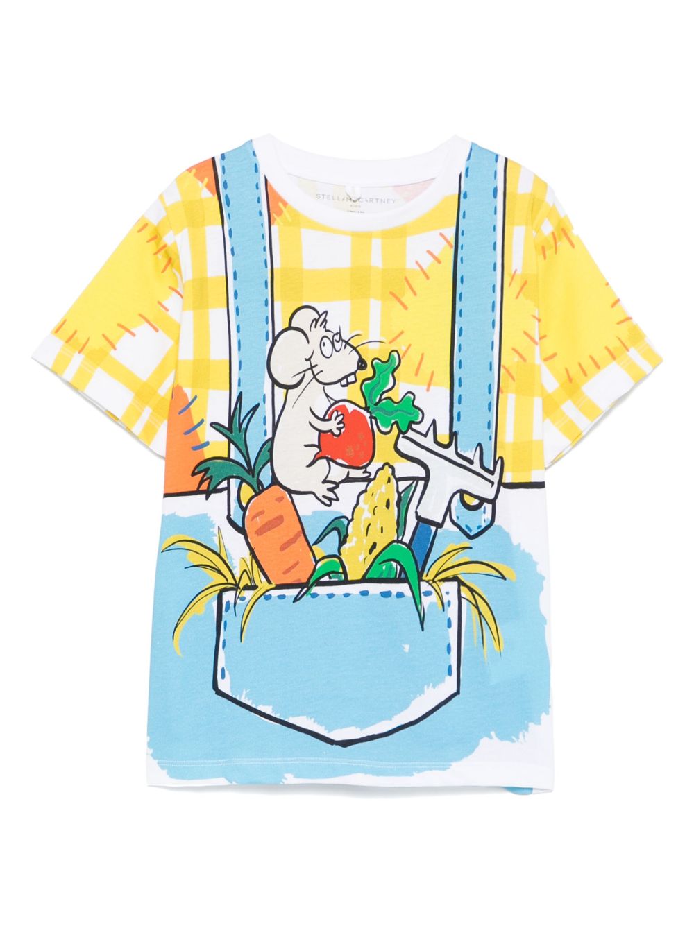 Stella McCartney Kids 插画印花T恤 - 蓝色