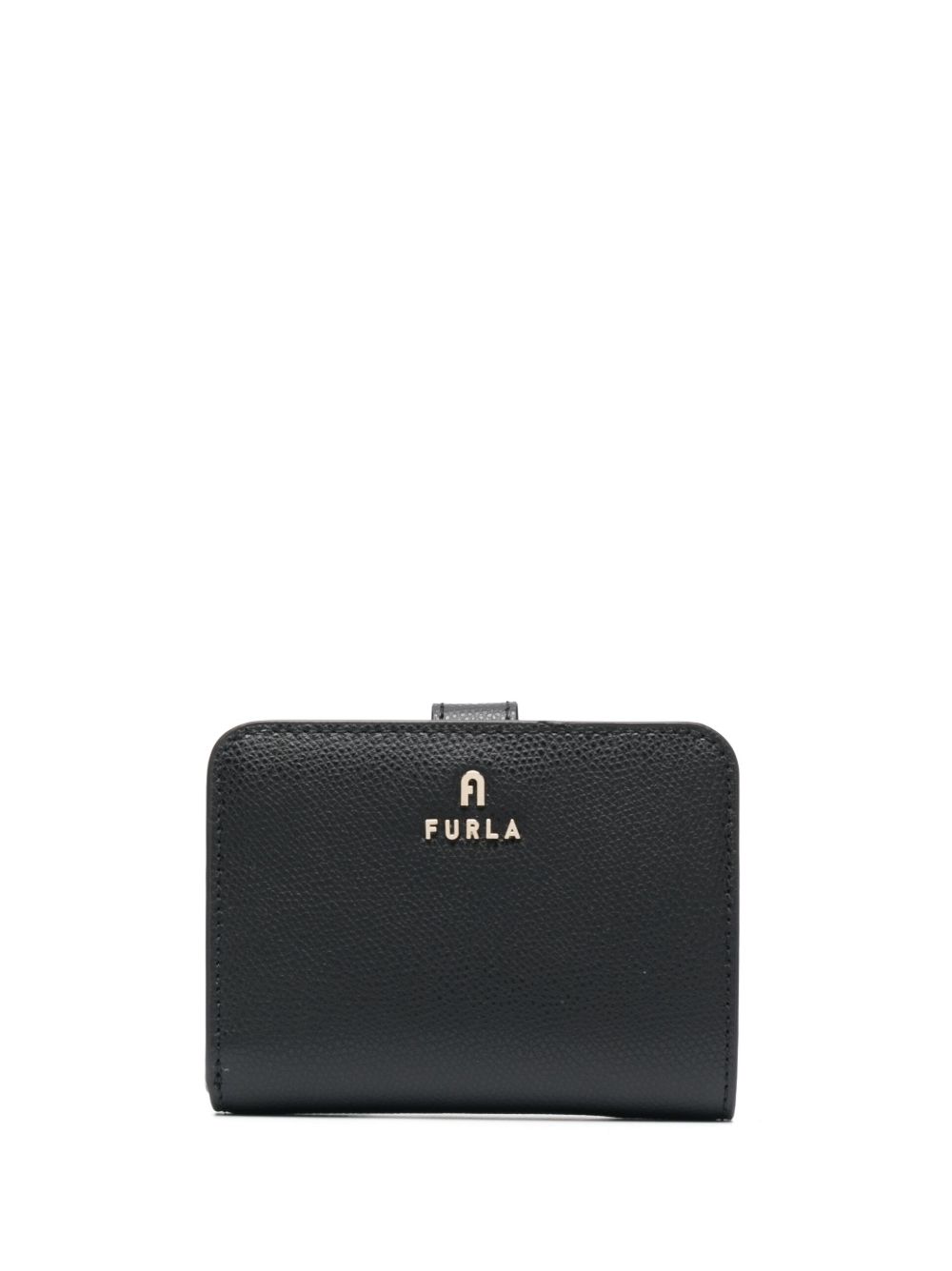 Furla logo皮质钱包 - 黑色