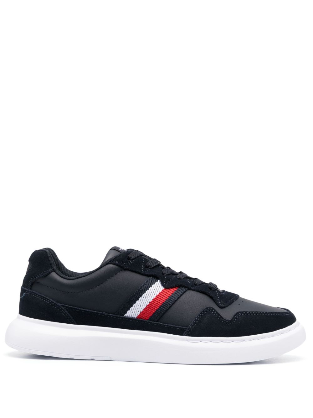 Tommy Hilfiger 条纹细节低帮运动鞋 - 蓝色