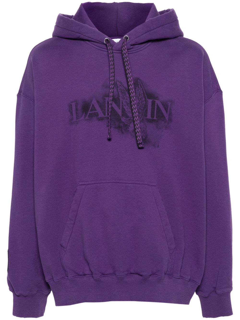 Lanvin x Future logo印花棉连帽衫 - 紫色