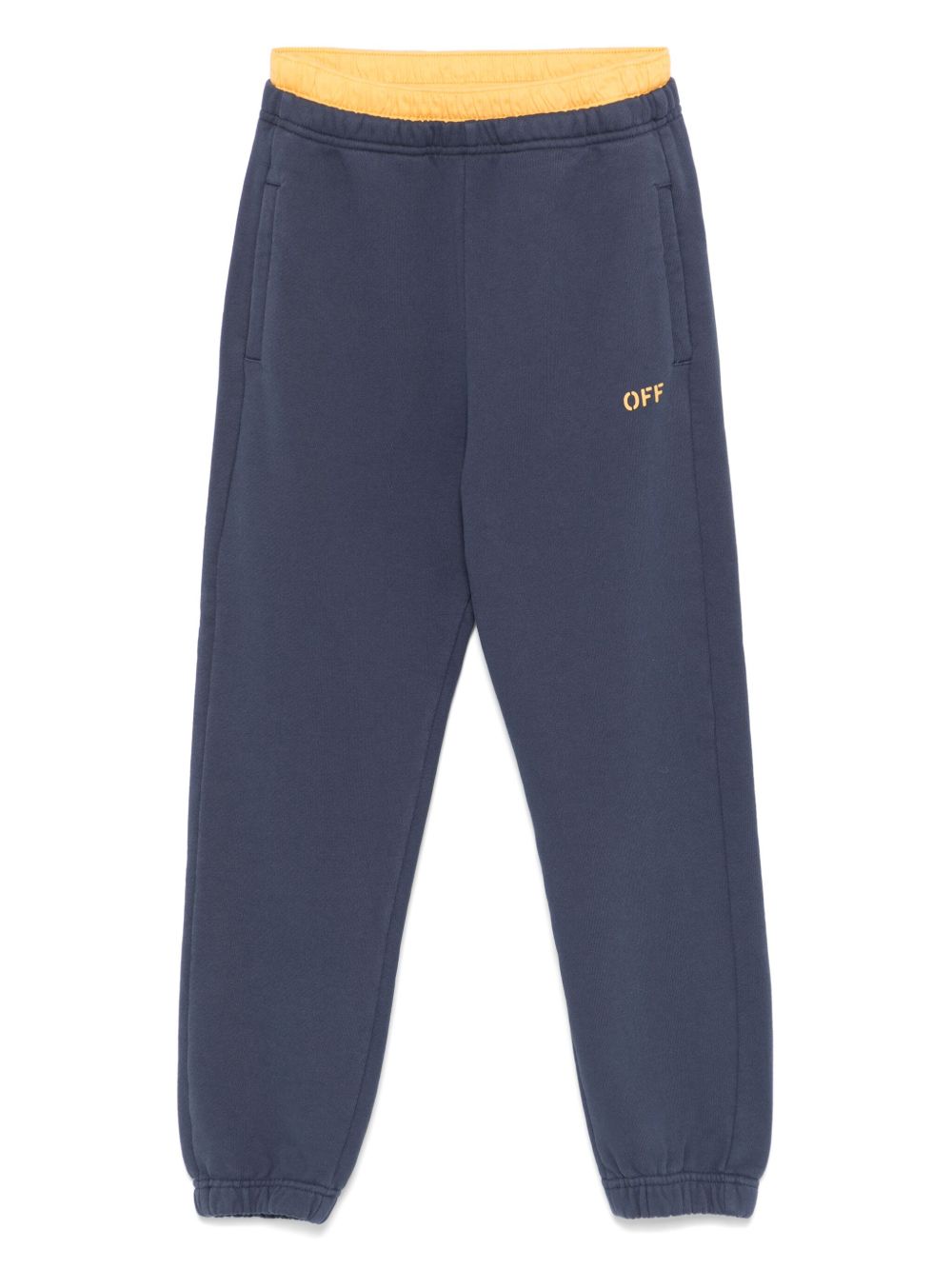 Off-White Kids 分层式腰边运动裤 - 蓝色