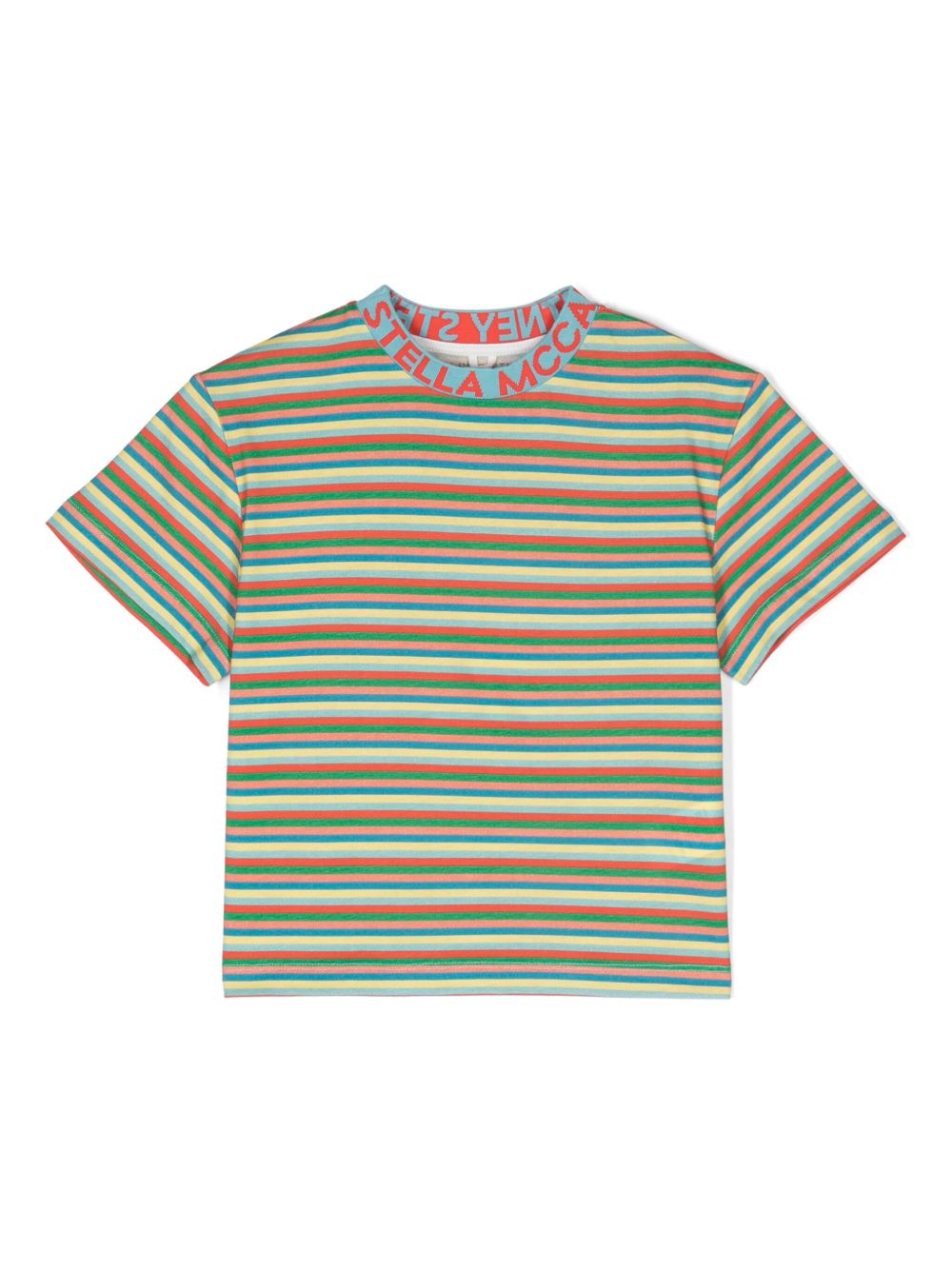 Stella McCartney Kids 条纹棉T恤 - 蓝色