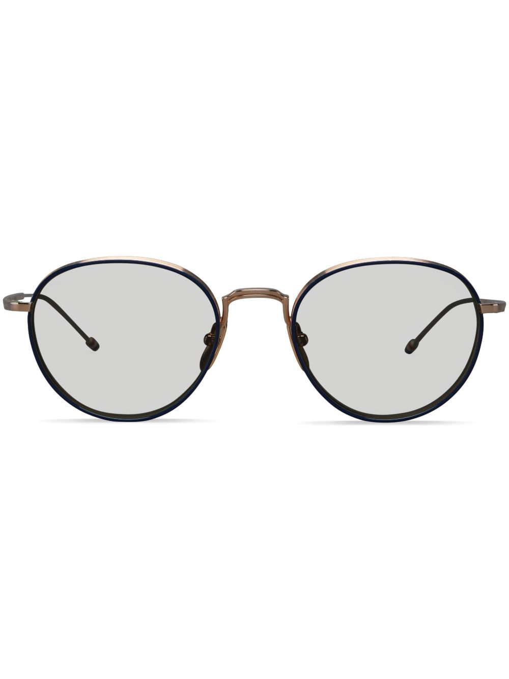 Thom Browne Eyewear TB119 广角大圆框太阳眼镜 - 金色