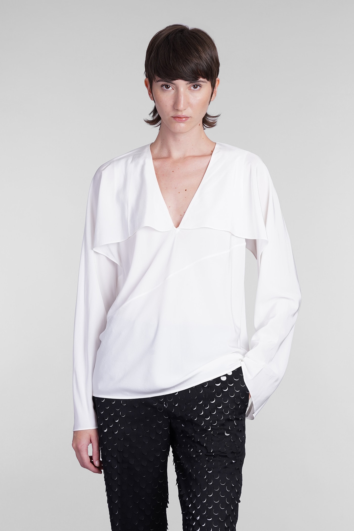Helmut Lang 白色丝绸衬衫