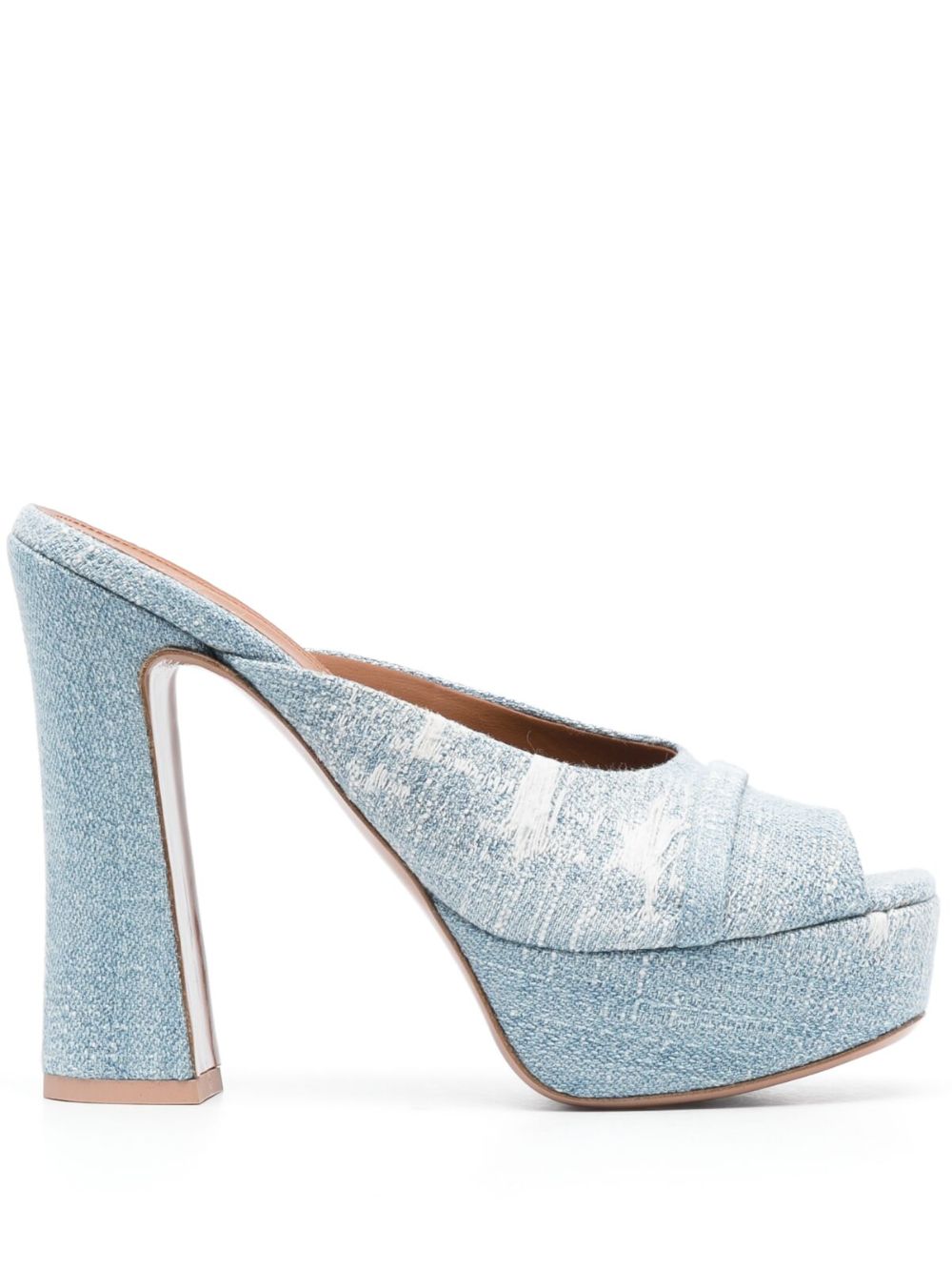 Malone Souliers Yasmin 牛仔水台式高跟穆勒鞋 - 蓝色