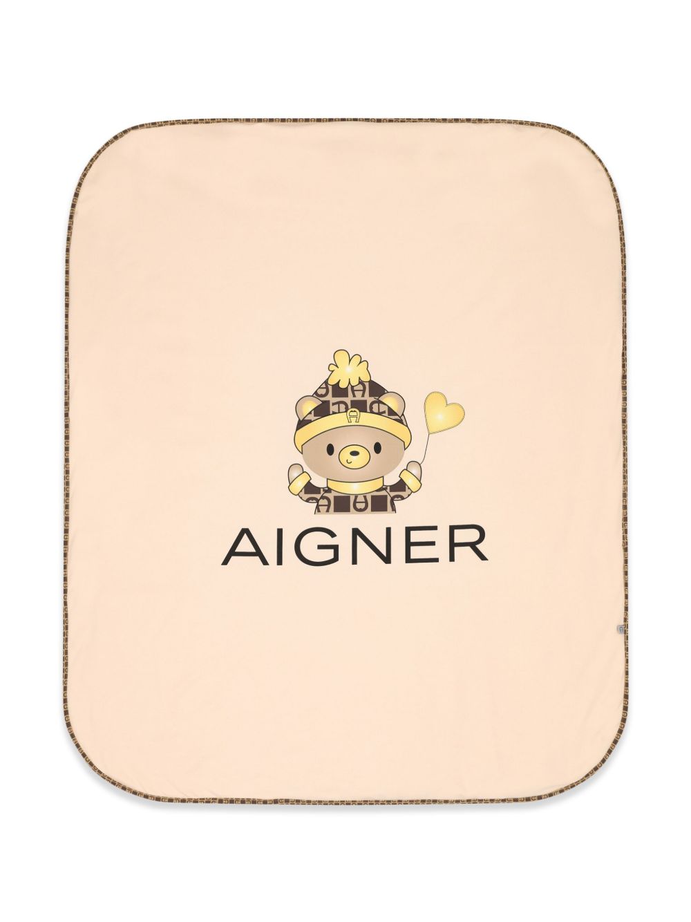 Aigner Kids logo印花毯子 - 粉色