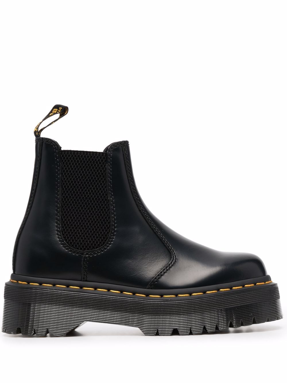 Dr. Martens 2976 对比缝线切尔西靴 - 黑色