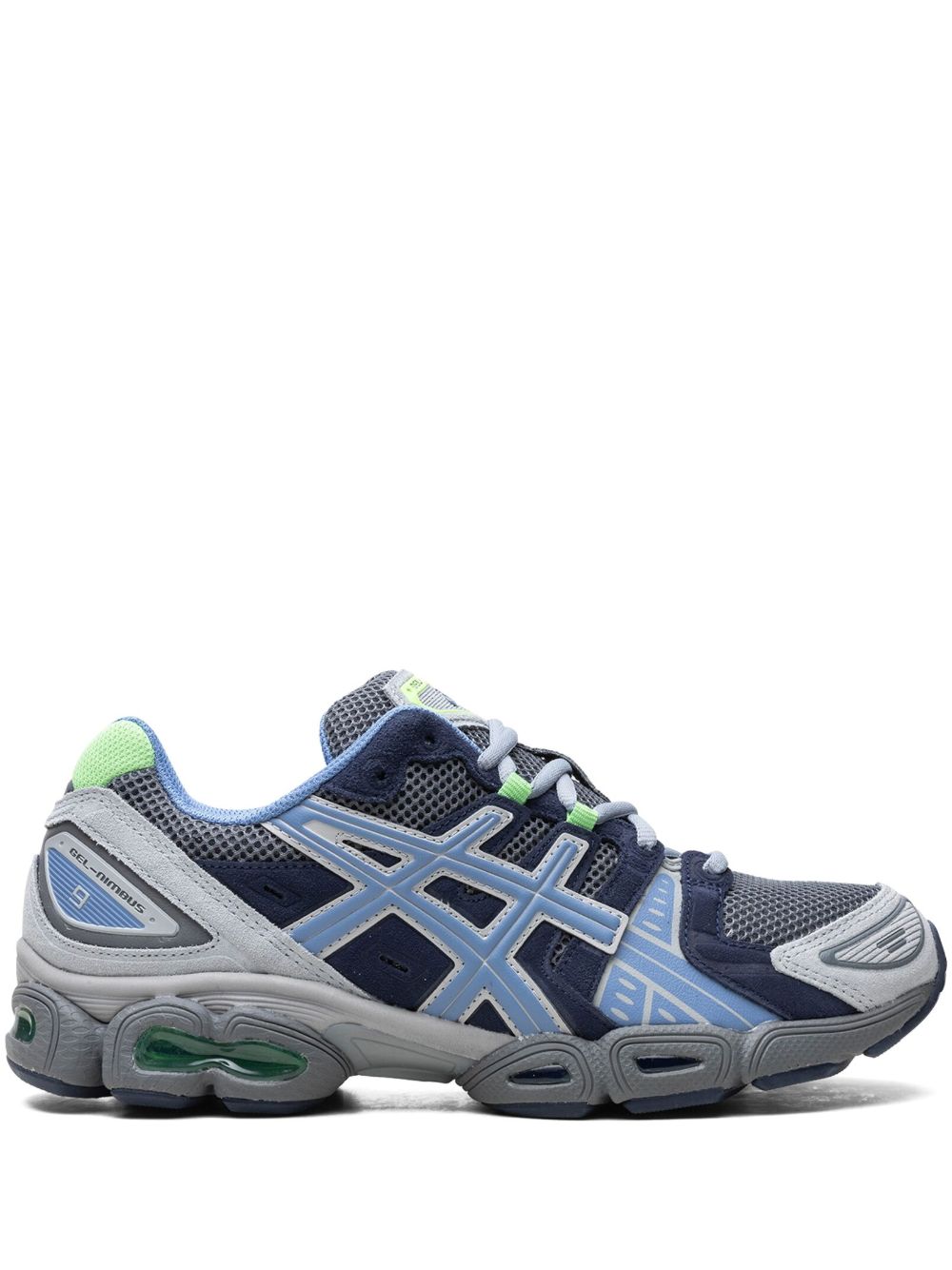 ASICS Gel-Nimbus 9 拼接运动鞋 - 蓝色