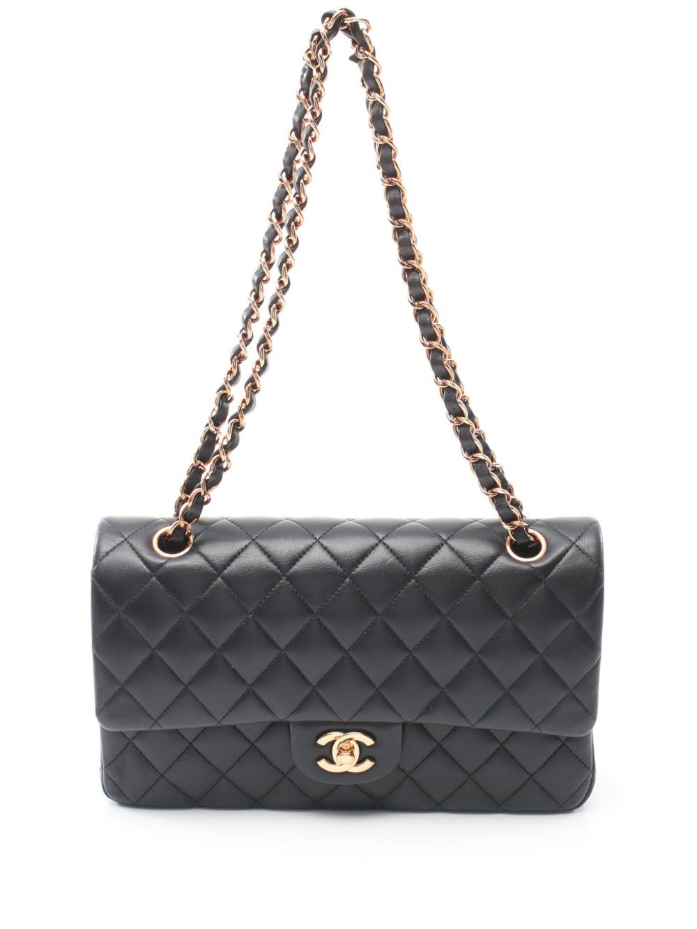 CHANEL Pre-Owned Double Flap 单肩包（2020年代典藏款） - 黑色