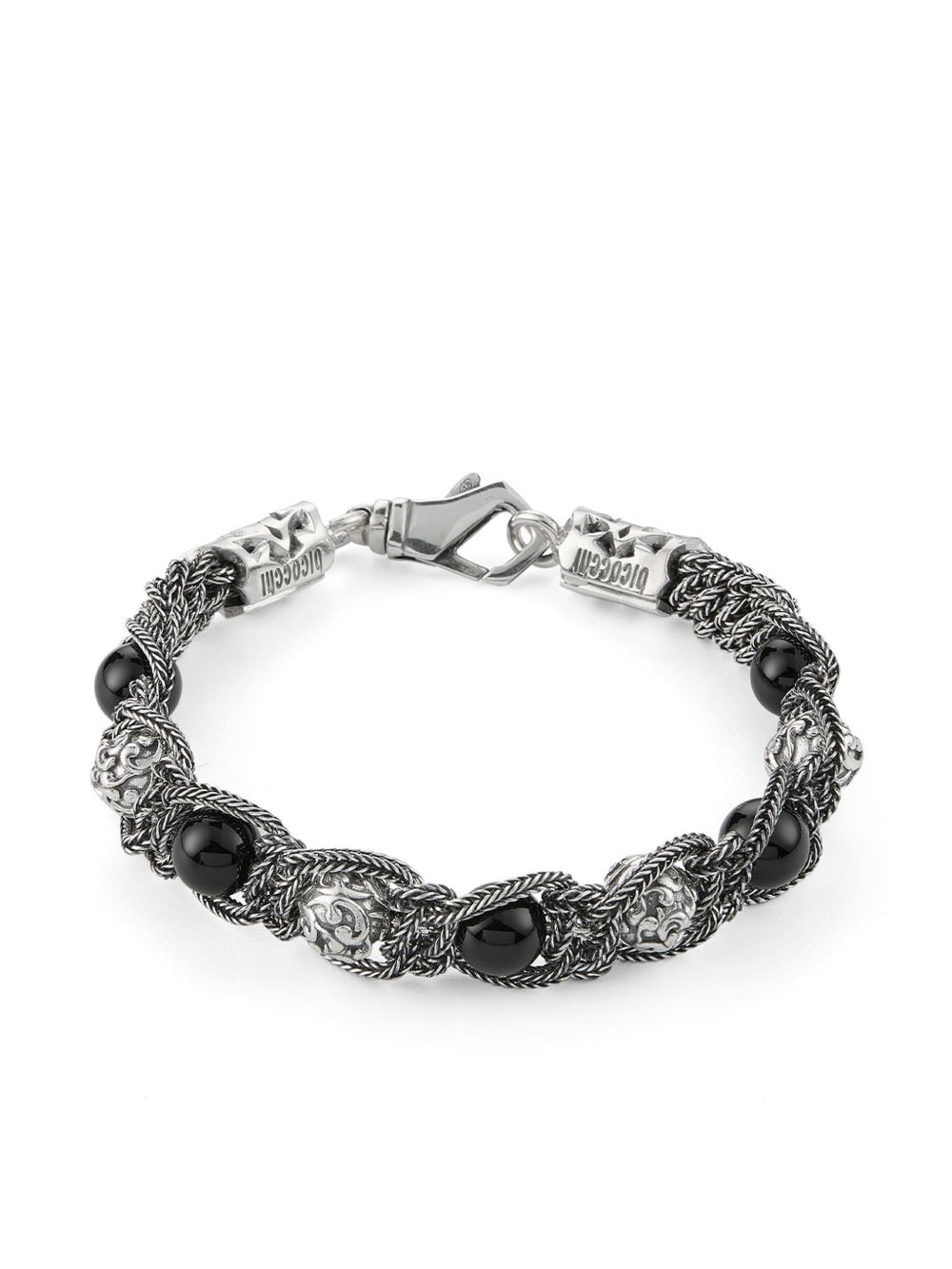 Emanuele Bicocchi Arabesque Shamballa 银质手链 - 银色
