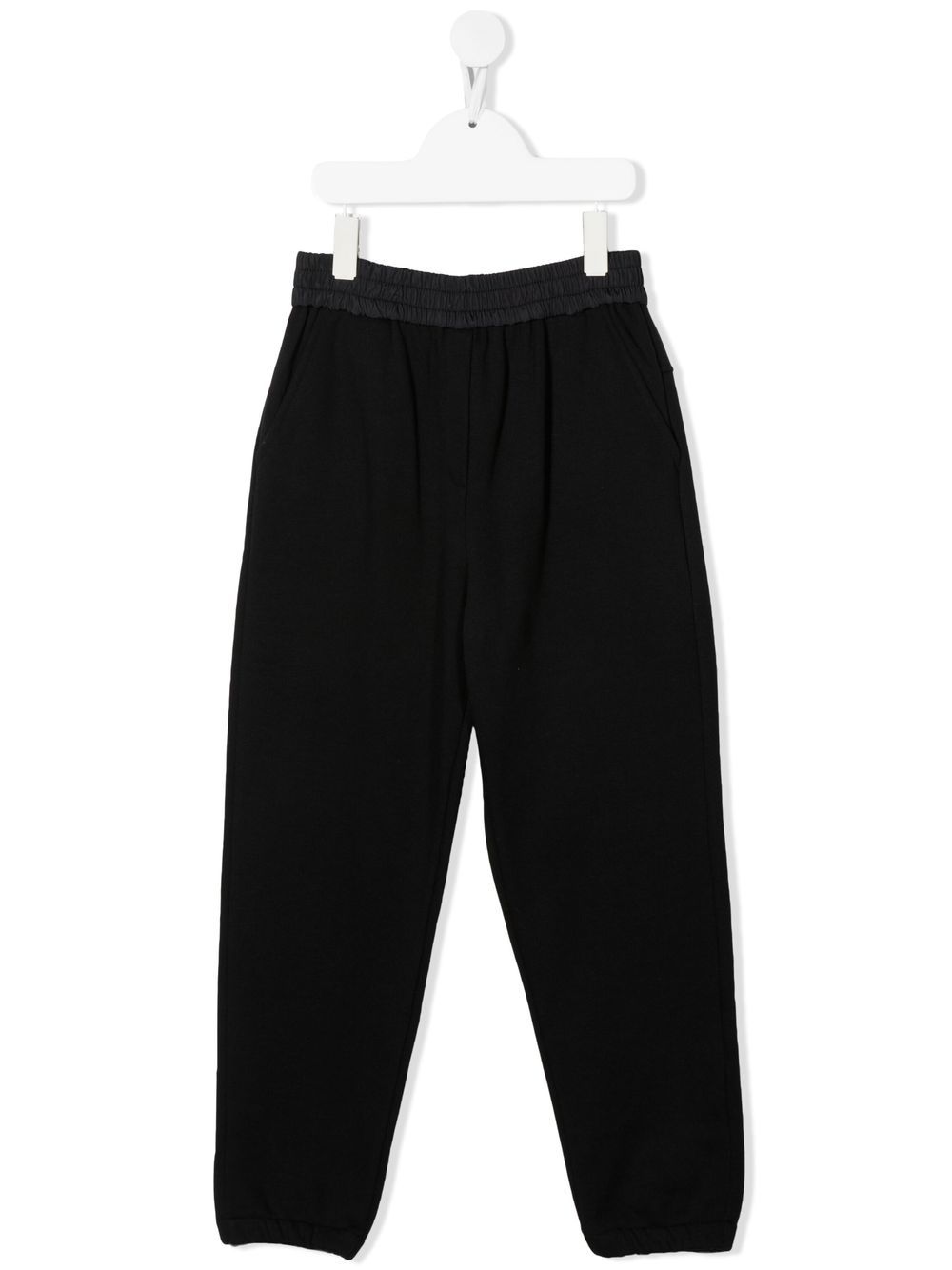 Balmain Kids 巴尔曼 logo印花运动裤 - 黑色
