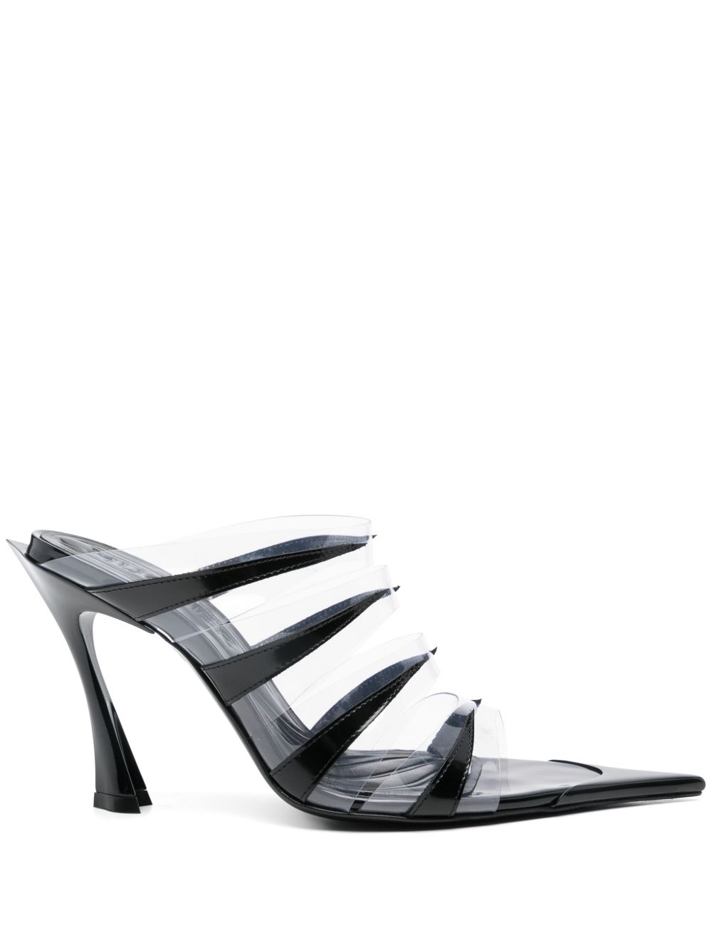 Mugler Plexi 高跟穆勒鞋（9.5厘米） - 黑色