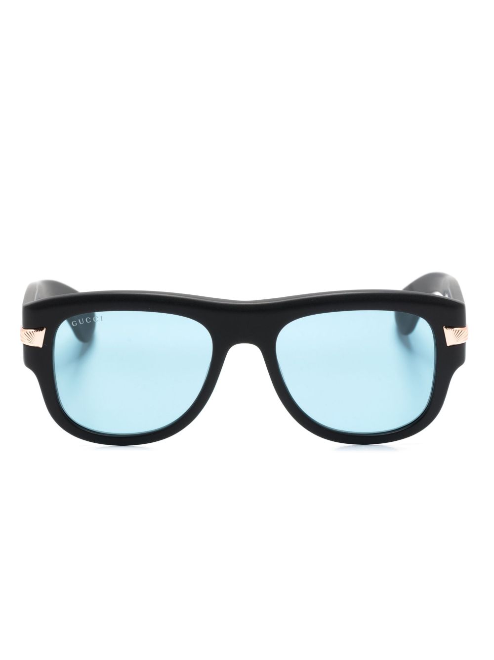 Gucci Eyewear 方框太阳眼镜 - 黑色
