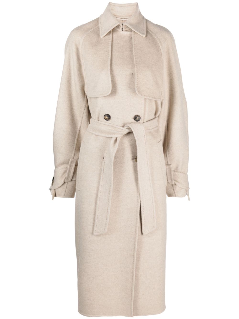 Max Mara 束腰羊绒外套 - 中性色