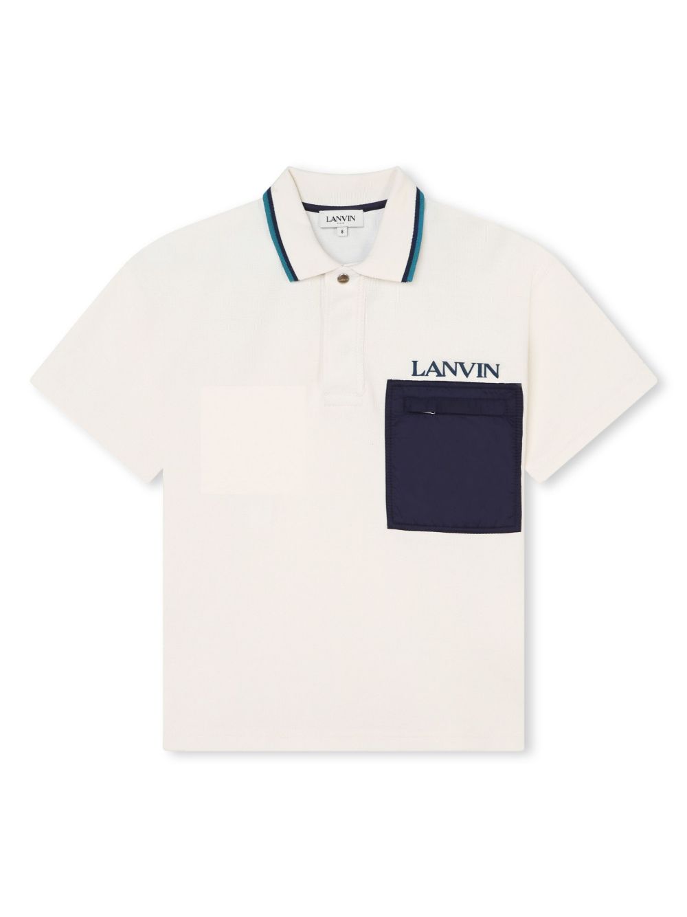 Lanvin Enfant logo印花棉polo衫 - 中性色