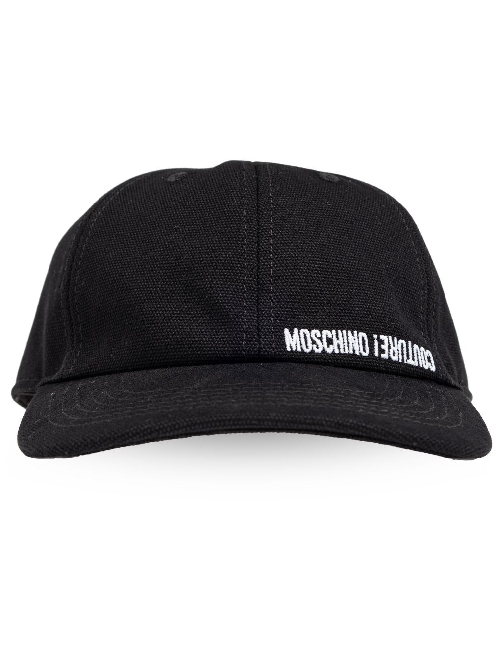 Moschino logo刺绣棒球帽 - 黑色