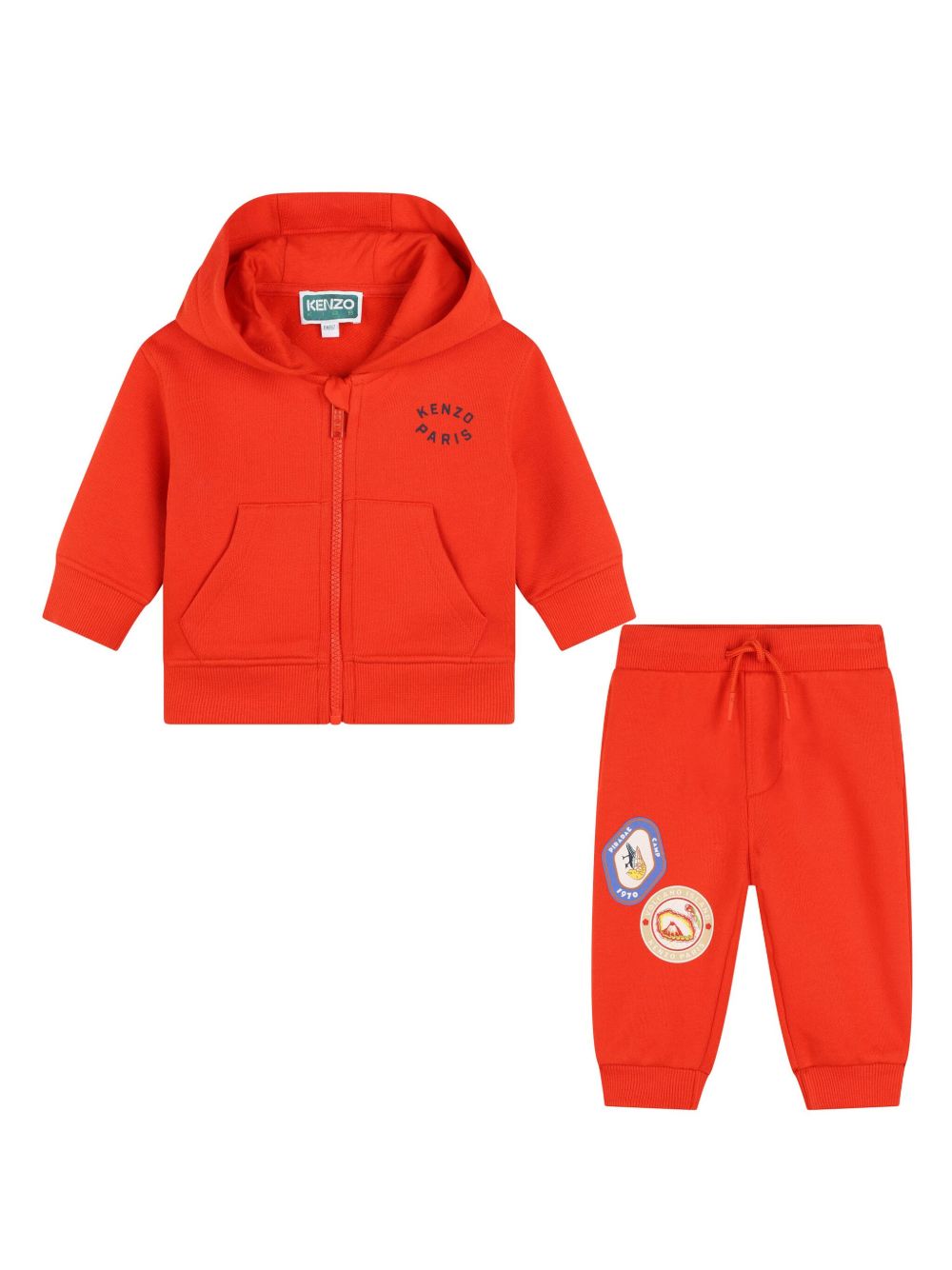 Kenzo Kids logo印花运动套装 - 红色