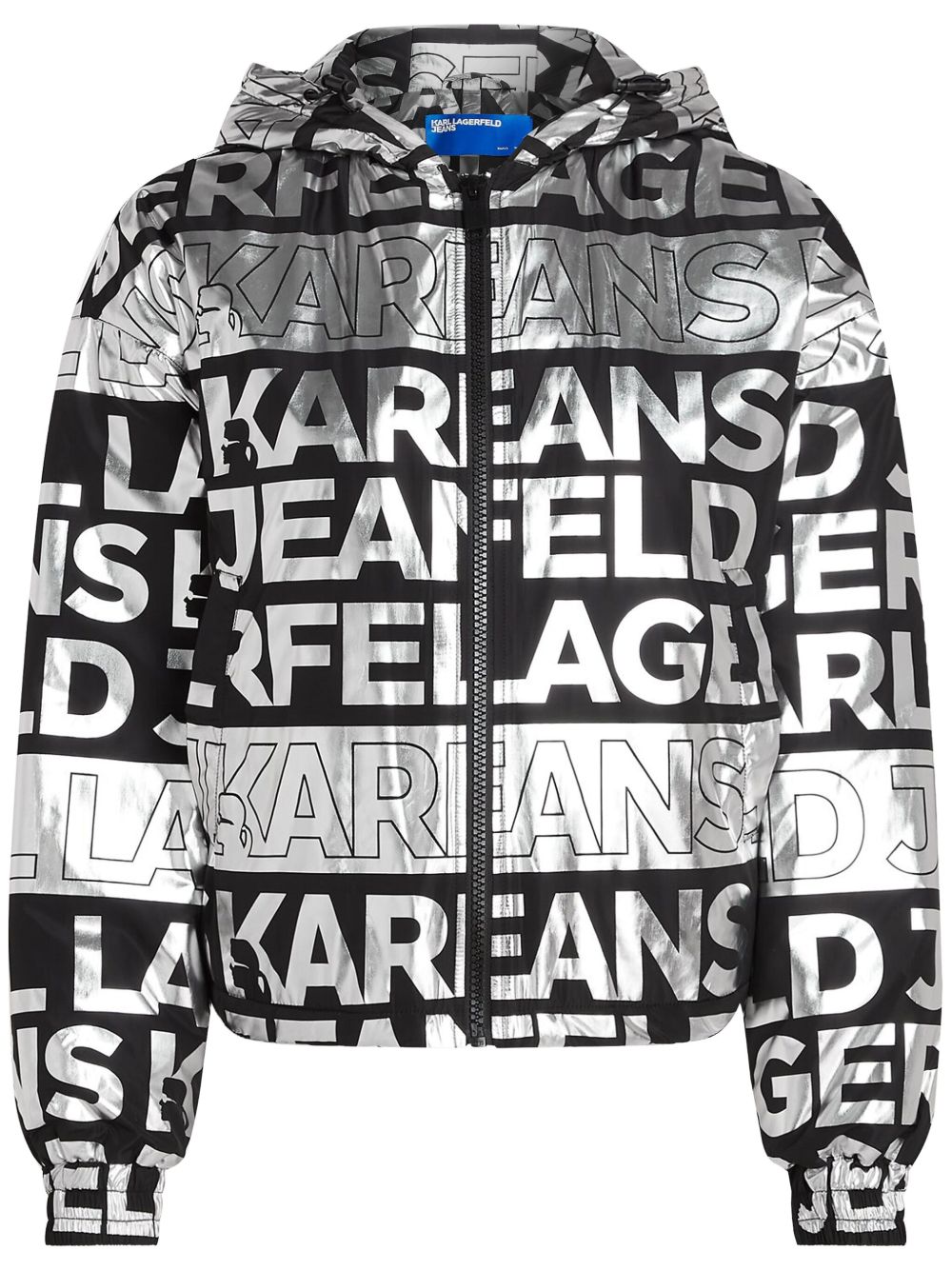 Karl Lagerfeld Jeans 大面积logo印花夹克 - 黑色