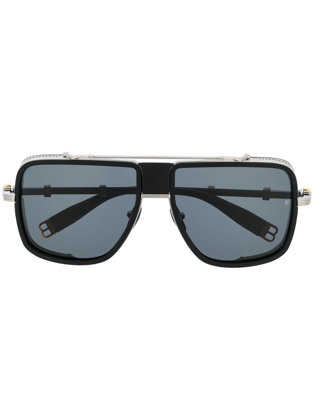 Balmain Eyewear x Akoni 侧置盾形太阳眼镜 - 银色