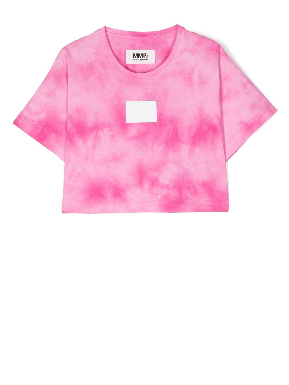 MM6 Maison Margiela Kids 标贴短袖T恤 - 粉色