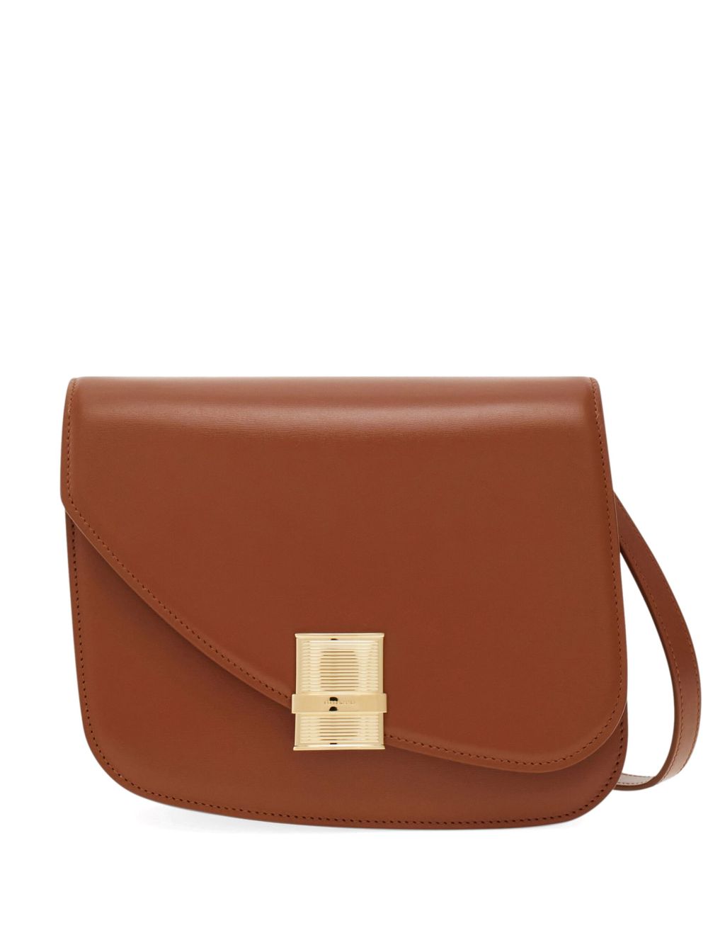 Ferragamo Fiamma 中号斜挎包 - 褐色