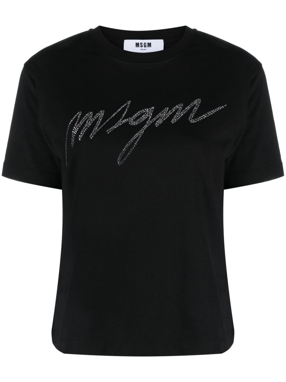 MSGM logo贴花棉T恤 - 黑色