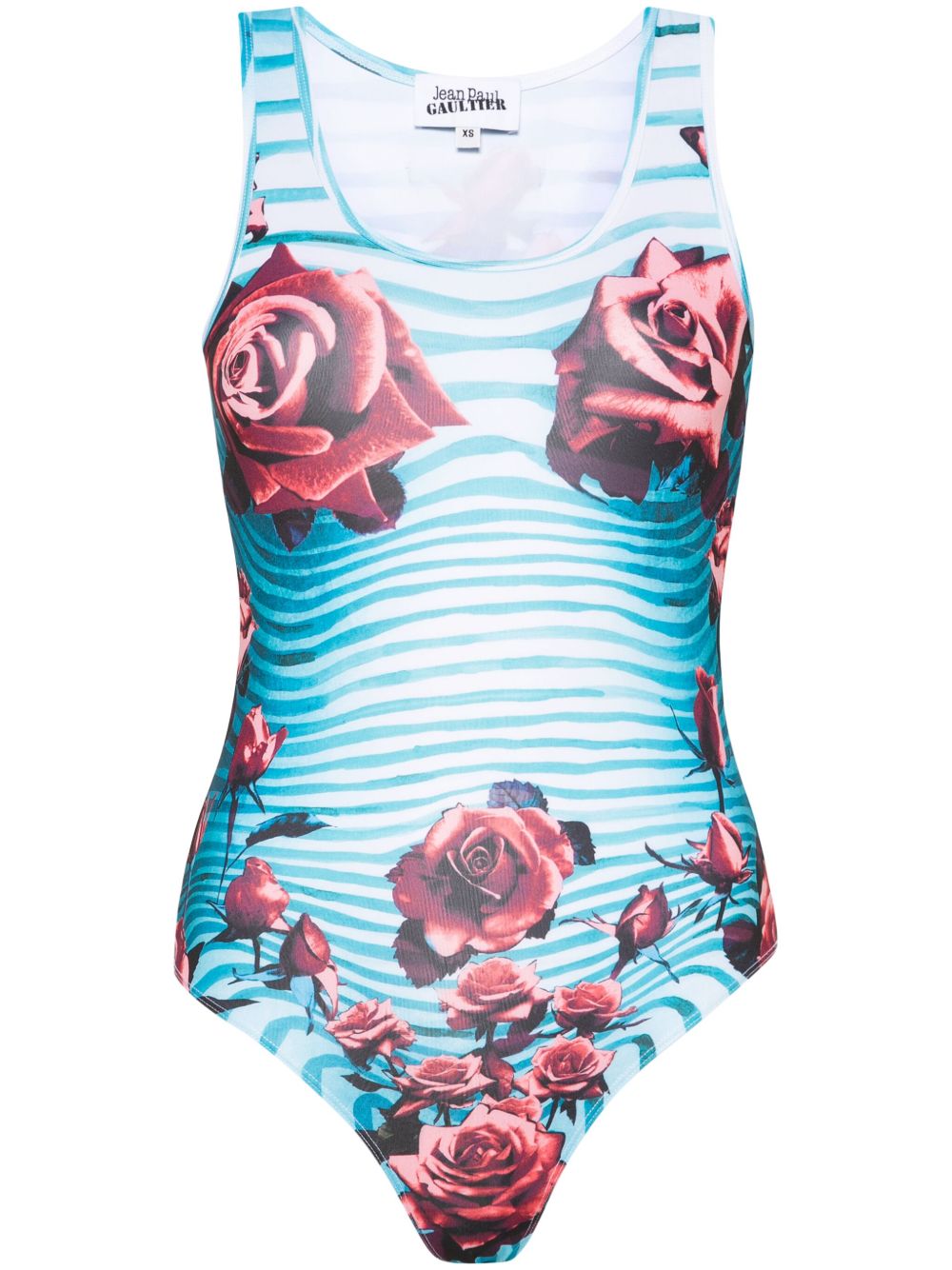 Jean Paul Gaultier The Flower Body Morphing 连体衣 - 蓝色