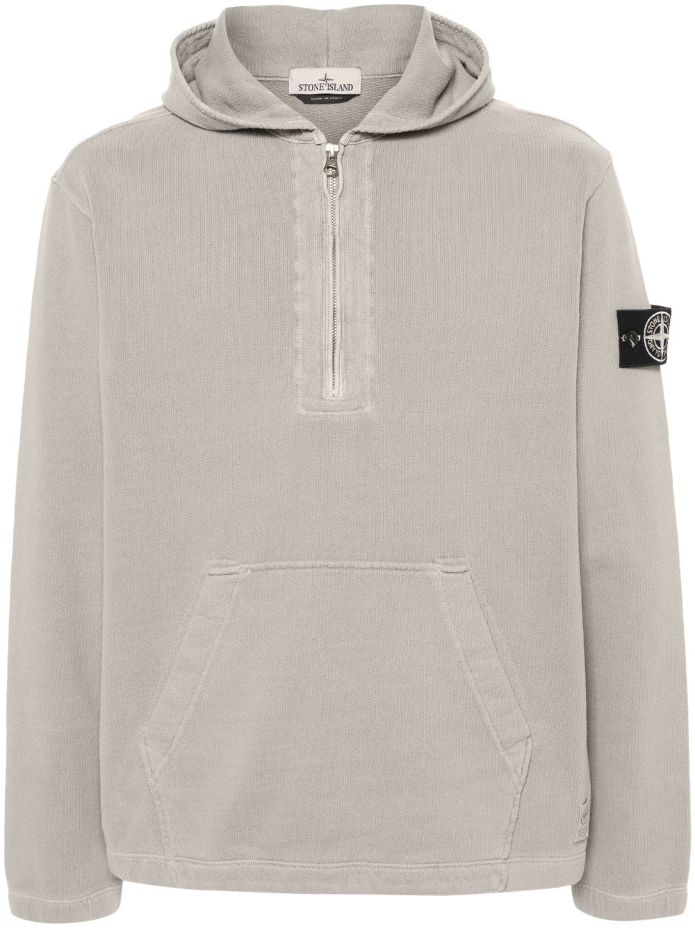 Stone Island 罗盘图案棉连帽衫 - 中性色