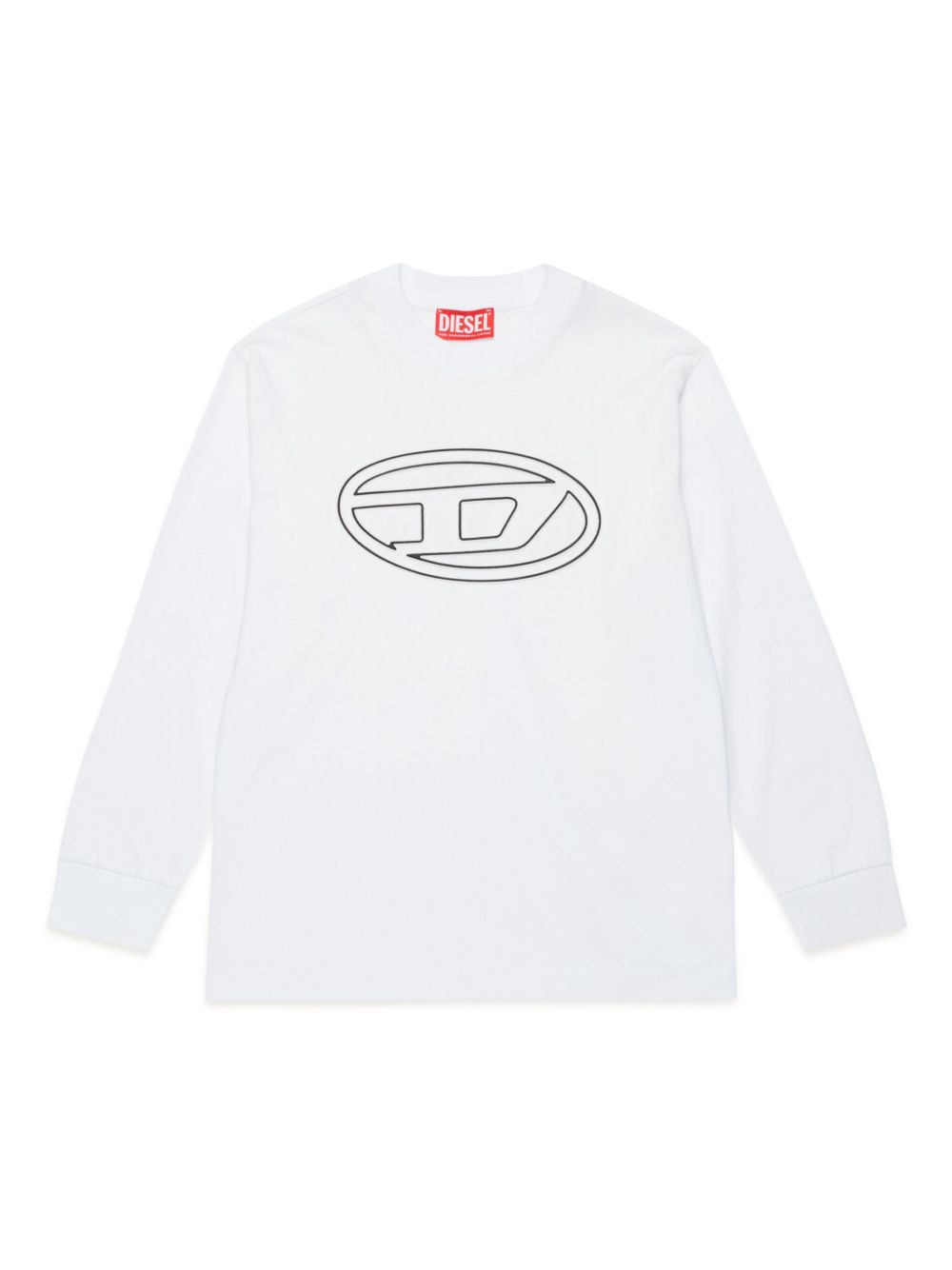 Diesel Kids Oval D logo印花T恤 - 白色
