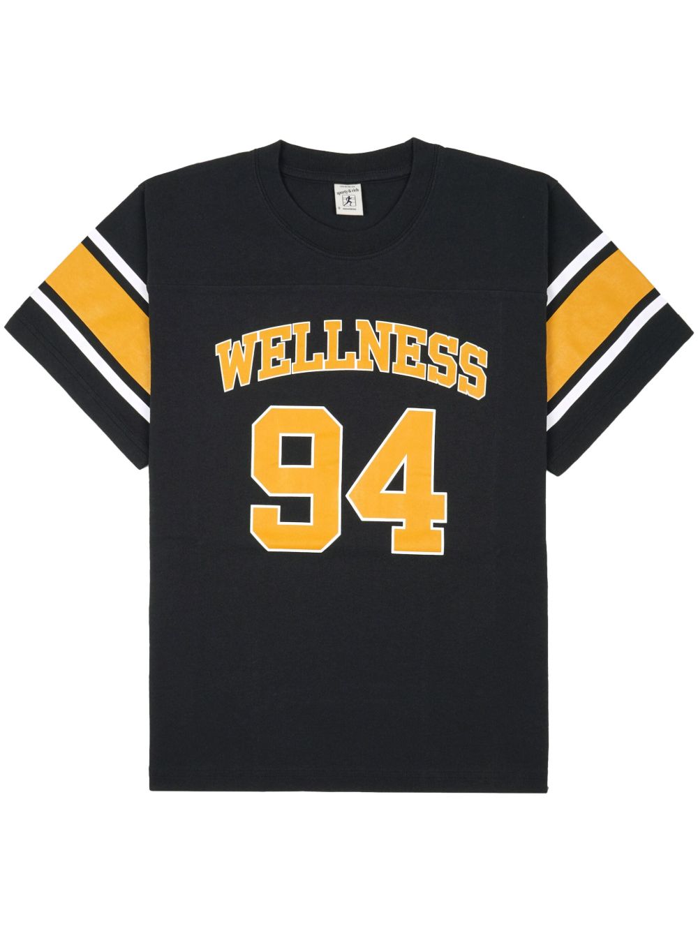 Sporty & Rich Wellness 94 印花棉T恤 - 黑色