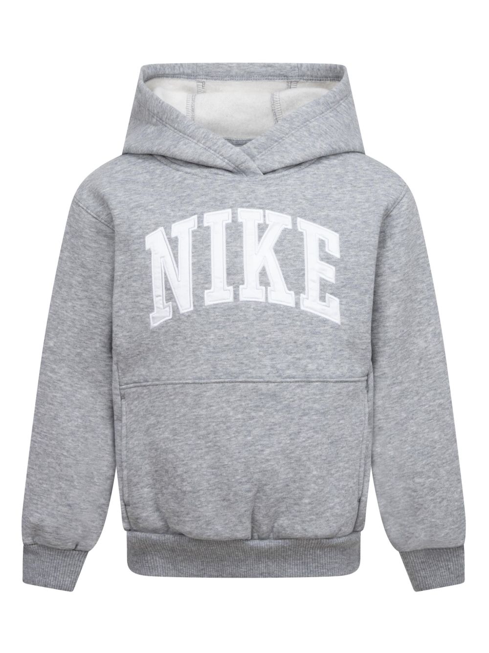 Nike Kids logo刺绣连帽衫 - 灰色