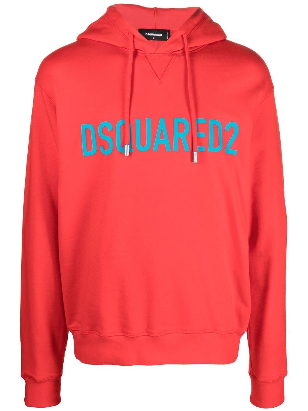 DSQUARED2 logo印花长袖连帽衫 - 红色